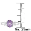 Miadora Sterling Silver Amethyst and Created White Sapphire Ring sold by Zulily