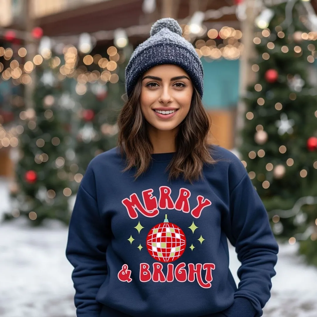 Merry and Bright Disco Ball Graphic Sweatshirt sold by Zulily product image thumbnail 3