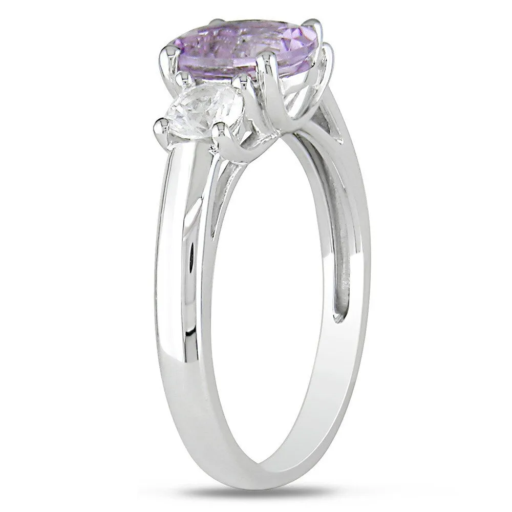 Miadora Sterling Silver Amethyst and Created White Sapphire Ring sold by Zulily product image thumbnail 2