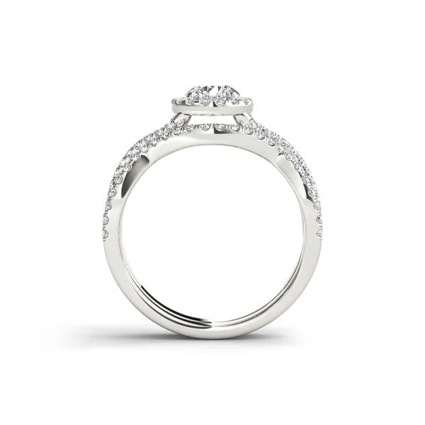 De Couer 14k White Gold 1ct TDW Diamond Twist Shank Engagement Ring Set sold by Zulily product image thumbnail 2