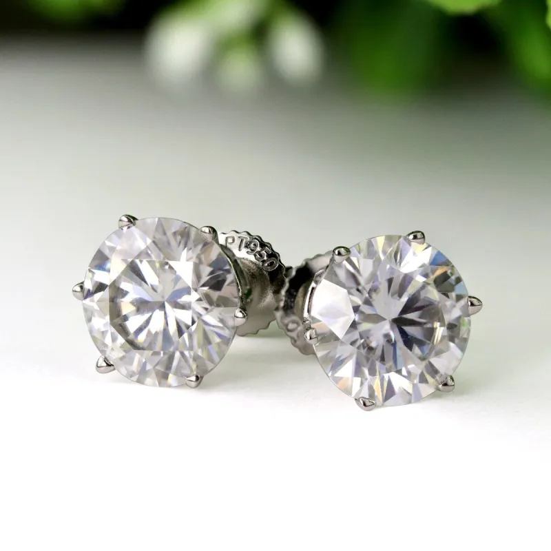 Auriya 2ctw Round Moissanite Stud Earrings 14k Gold - 6.5 mm sold by Zulily