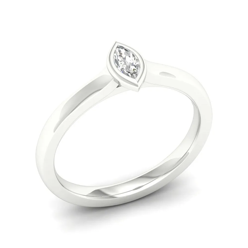 De Couer 10k Gold 1/6 ct TDW Diamond Marquise Shape Ring sold by Zulily product image thumbnail 2