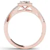 De Couer 10k Gold 2/5ct TDW Diamond Halo Split Shank Engagement Ring sold by Zulily