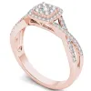 De Couer 10k Gold 2/5ct TDW Diamond Halo Split Shank Engagement Ring sold by Zulily
