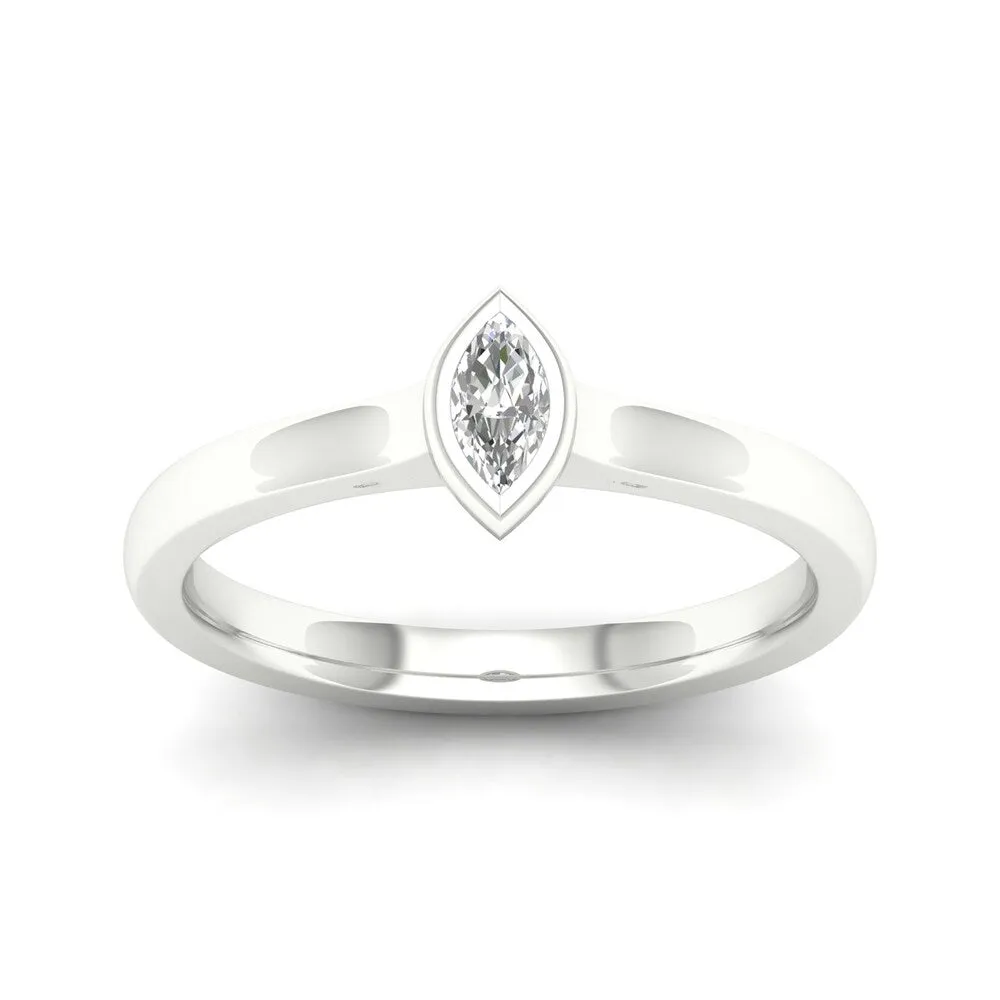 De Couer 10k Gold 1/6 ct TDW Diamond Marquise Shape Ring sold by Zulily