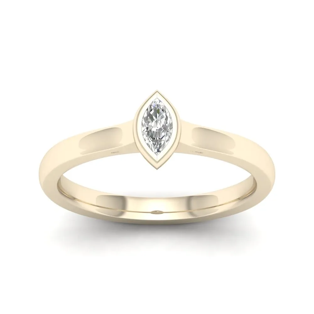 De Couer 10k Gold 1/6 ct TDW Diamond Marquise Shape Ring sold by Zulily product image thumbnail 5