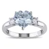 Miadora Sterling Silver Aquamarie and Created White Sapphire Heart Ring sold by Zulily