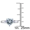 Miadora Sterling Silver Aquamarie and Created White Sapphire Heart Ring sold by Zulily