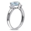 Miadora Sterling Silver Aquamarie and Created White Sapphire Heart Ring sold by Zulily