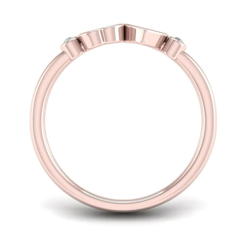 De Couer 10k Gold 1/20ct TDW Diamond Heart Ring sold by Zulily