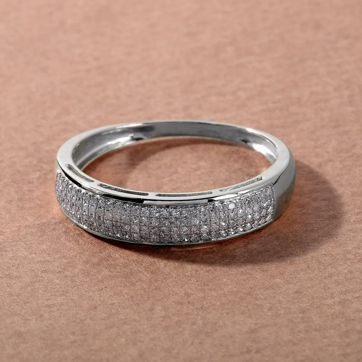 S925 Sterling Silver 1/3ct TDW Diamond Men's Ring sold by Zulily product image thumbnail 3