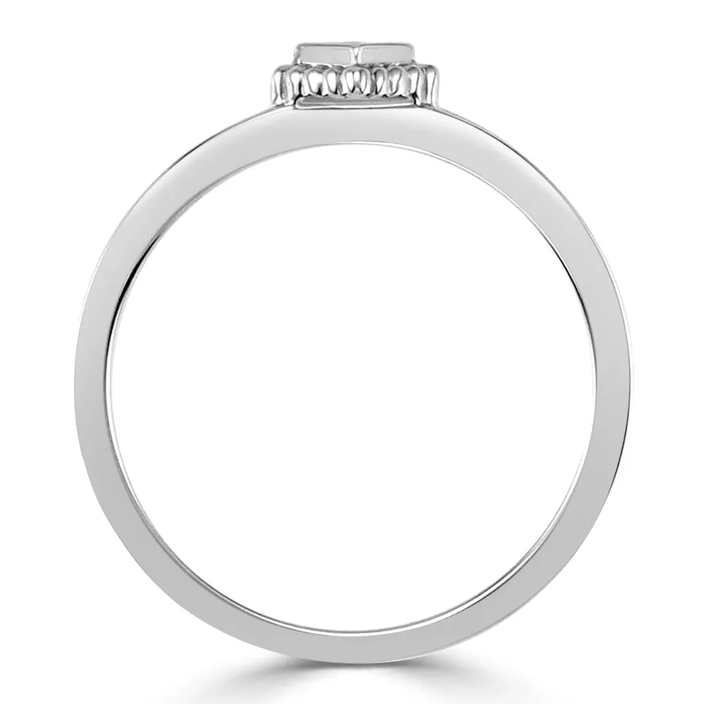 Auriya Ultra-Thin Stackable Accent Diamond Ring .06ct TDW 10K Gold sold by Zulily product image thumbnail 2