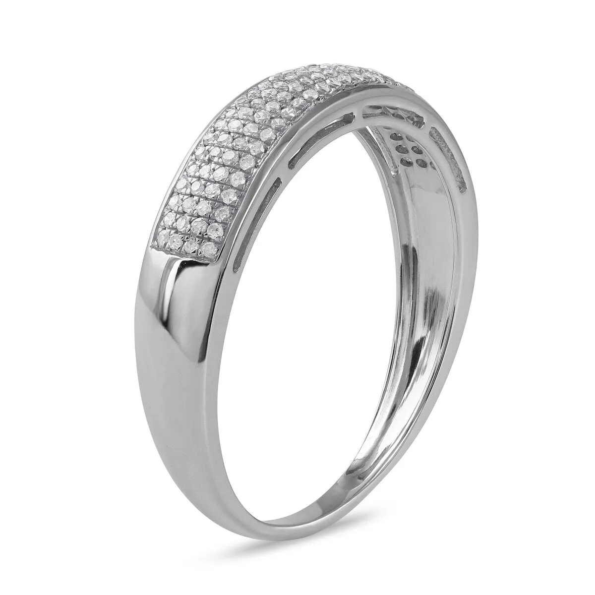 S925 Sterling Silver 1/3ct TDW Diamond Men's Ring sold by Zulily