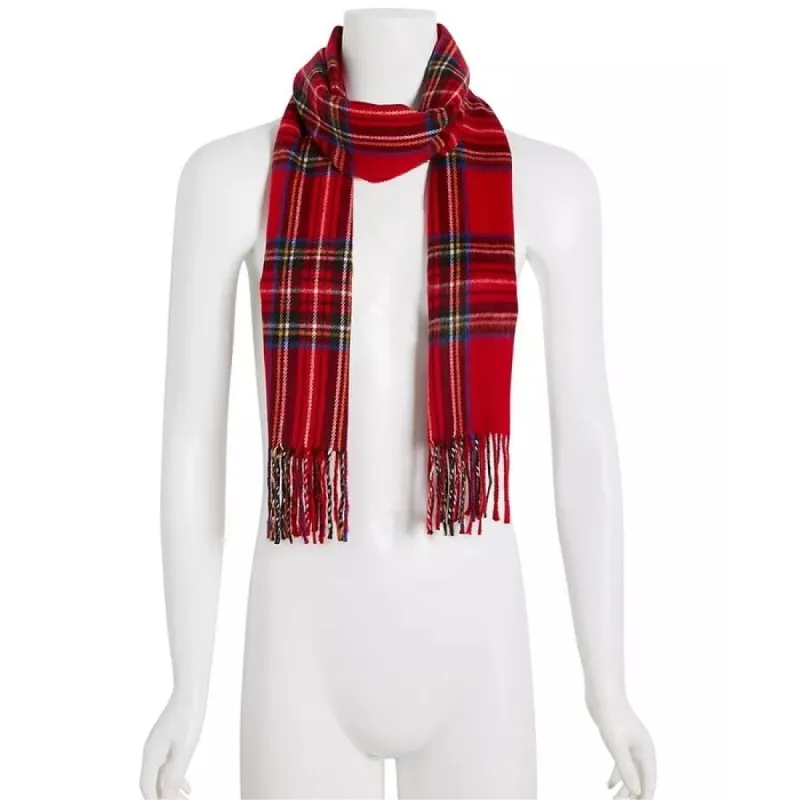 Steve Madden Women's Classic Plaid Muffler Scarf Red Size Regular - One Size sold by Zulily