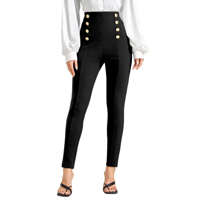 Black High Waist Skinny Pants sold by Zulily