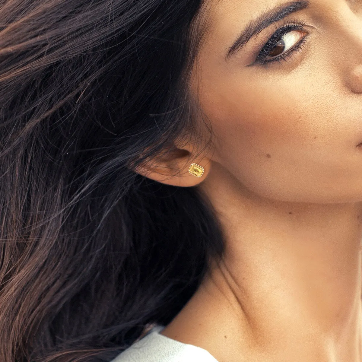 Miadora 14k Yellow Gold Citrine Octagon Stud Earrings sold by Zulily product image thumbnail 4