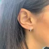 Joelle Diamond Huggie Earring For Her - 14k Gold Earrings 1/5 CTTW U-Shaped Hoops With Certified Diamonds 1/2 Inch Gifts for Her sold by Zulily