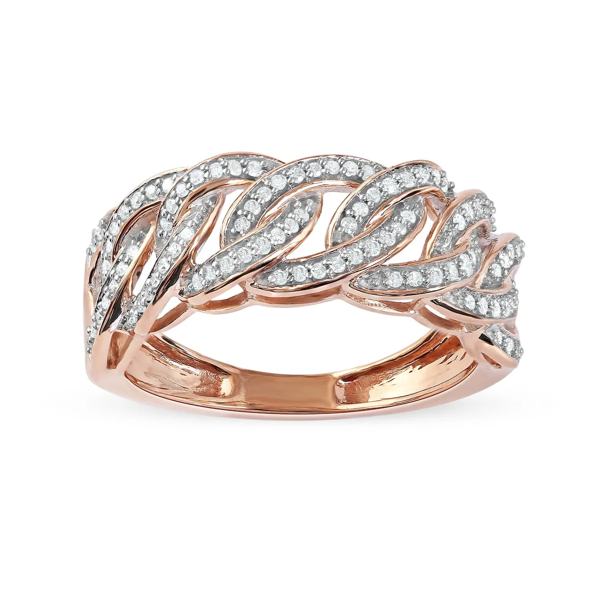 1/4ct TDW Diamond Cuban Link Men's Ring in 10k Gold sold by Zulily product image thumbnail 5