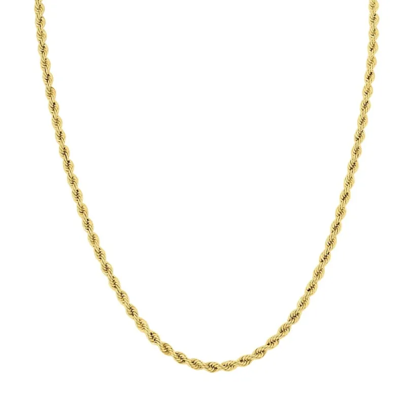 14K Yellow Gold Filled 3.3MM Rope Chain with Lobster Clasp - 36 Inch sold by Zulily