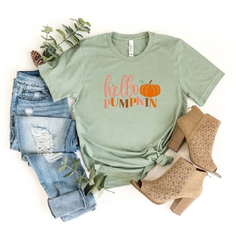 Hello Pumpkin Pumpkin Short Sleeve Tee sold by Zulily