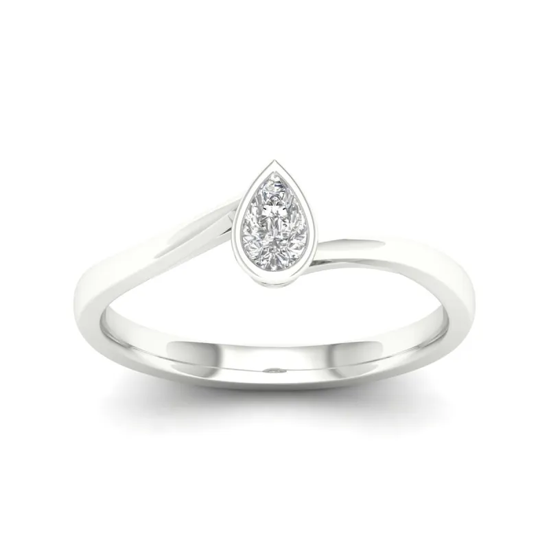 De Couer 10k Gold 1/5ct TDW Diamond Bypass Ring sold by Zulily