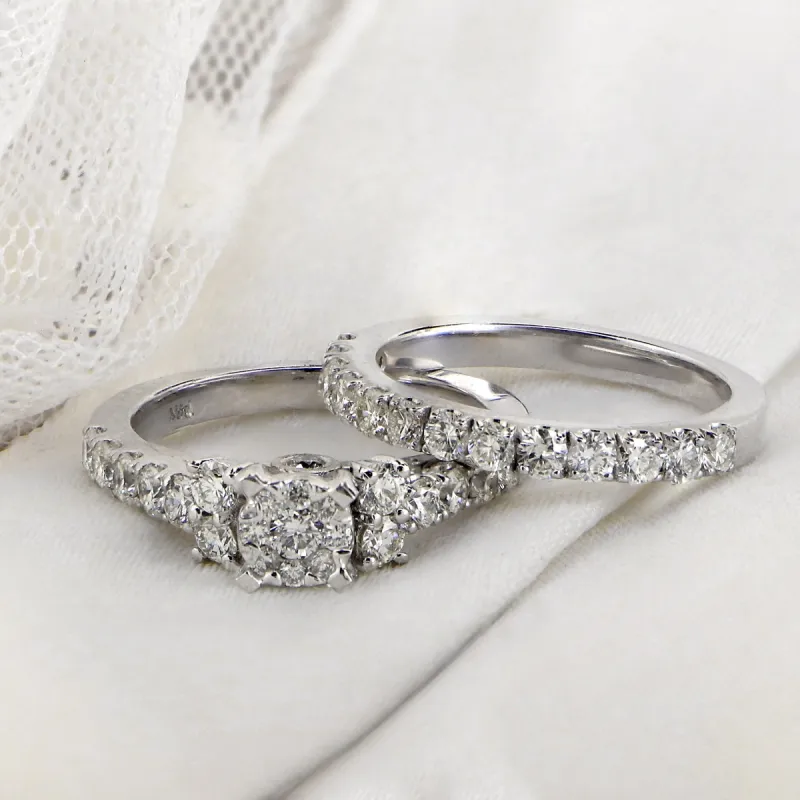 Auriya 14k Gold 1 1/4ctw Classic Diamond Engagement Ring Set 14k Gold sold by Zulily