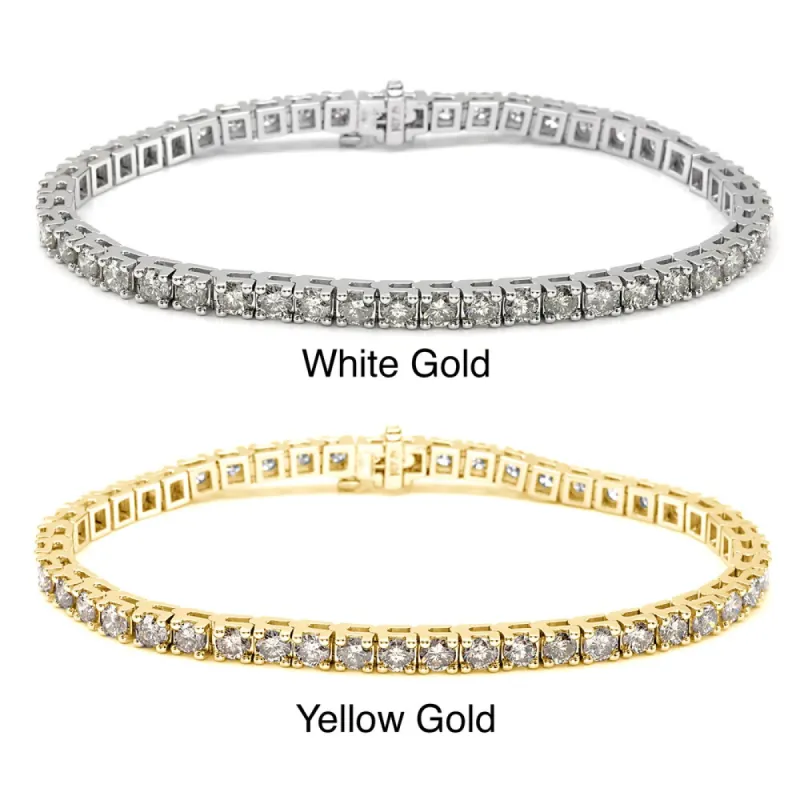 14k Gold 6ct TDW Round Diamond Tennis Bracelet by Auriya (J-K, I1-I2) sold by Zulily