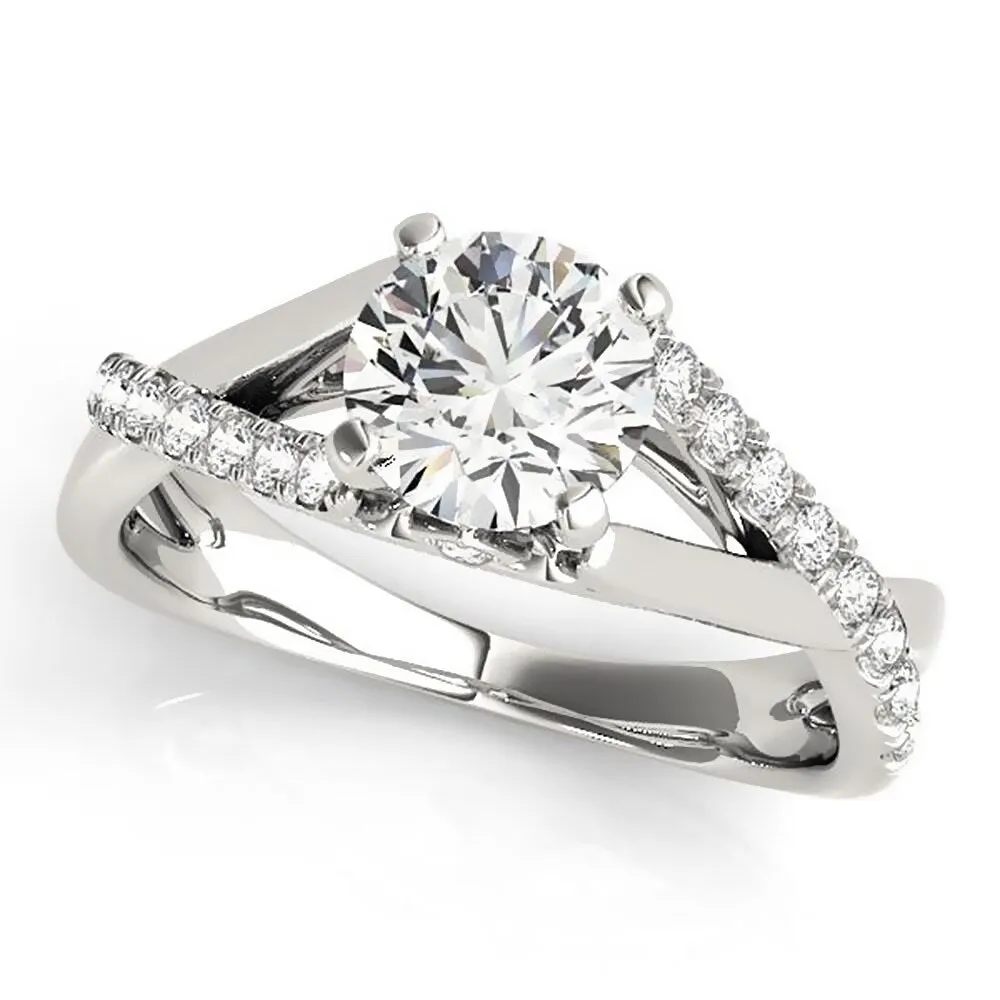 Moissanite by Auriya 14k Gold 3ctw and Diamond Engagement Ring 1/4ctw sold by Zulily
