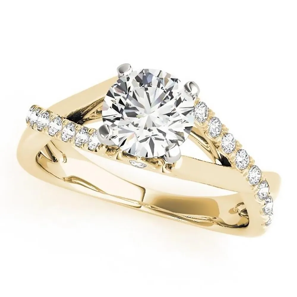 Moissanite by Auriya 14k Gold 3ctw and Diamond Engagement Ring 1/4ctw sold by Zulily product image thumbnail 2