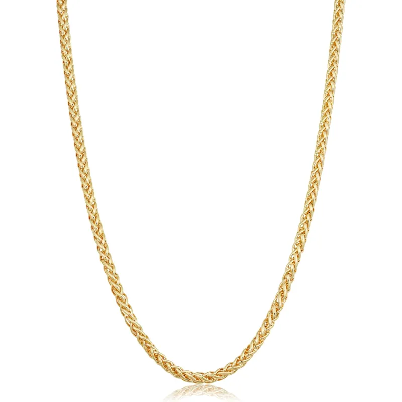 Solid 14k Yellow Gold Filled 4 mm Franco Necklace for Men and Women sold by Zulily