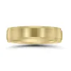 Men's 5MM Classic Matte Brushed Center Wedding Band in 10K Yellow Gold sold by Zulily