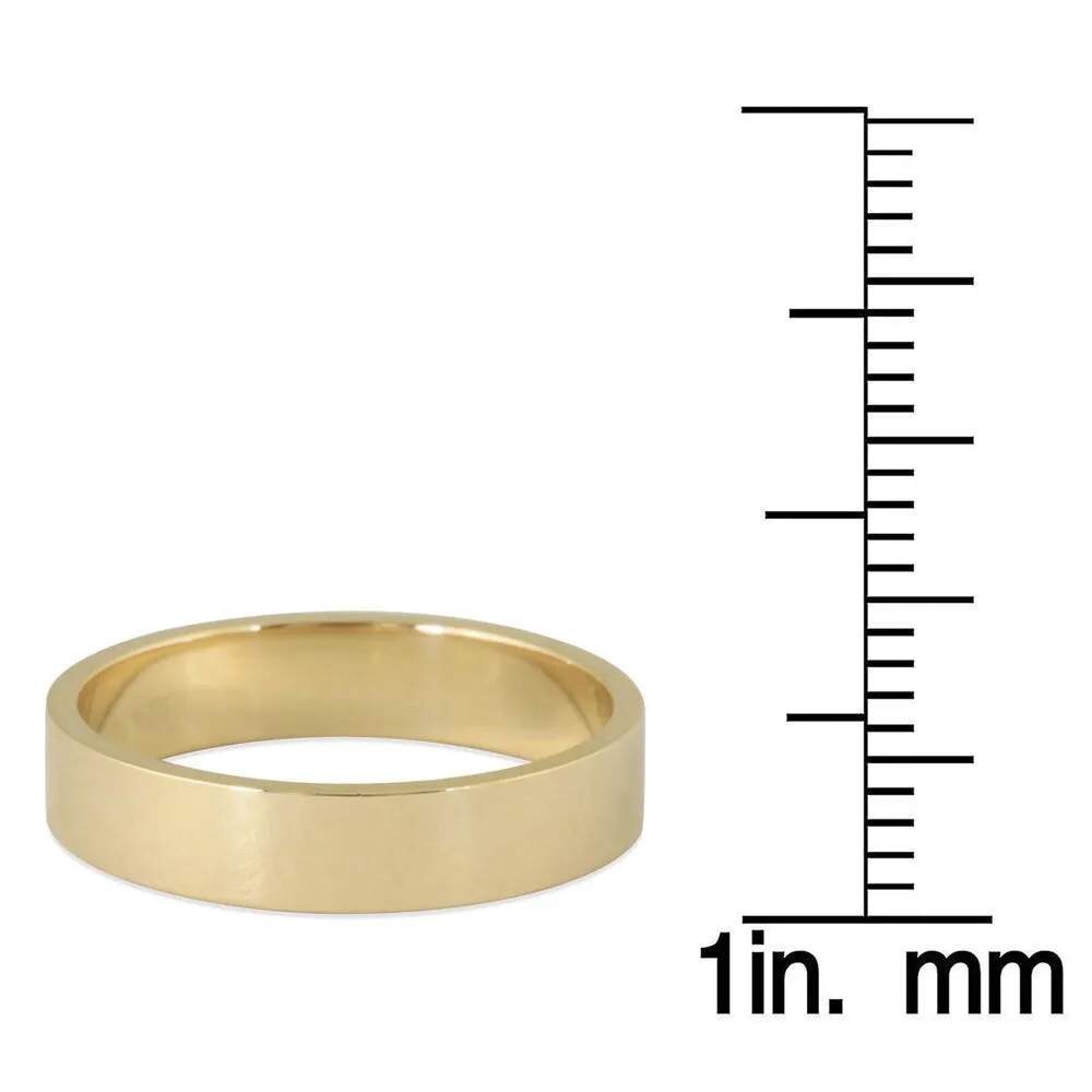 Marquee Jewels 14k Yellow Gold 4-millimeter Flat Wedding Band sold by Zulily product image thumbnail 3