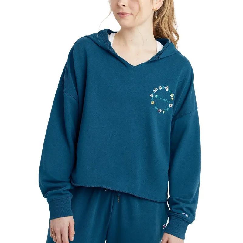 Champion Women's Campus French Terry Hoodie Blue Size Medium sold by Zulily