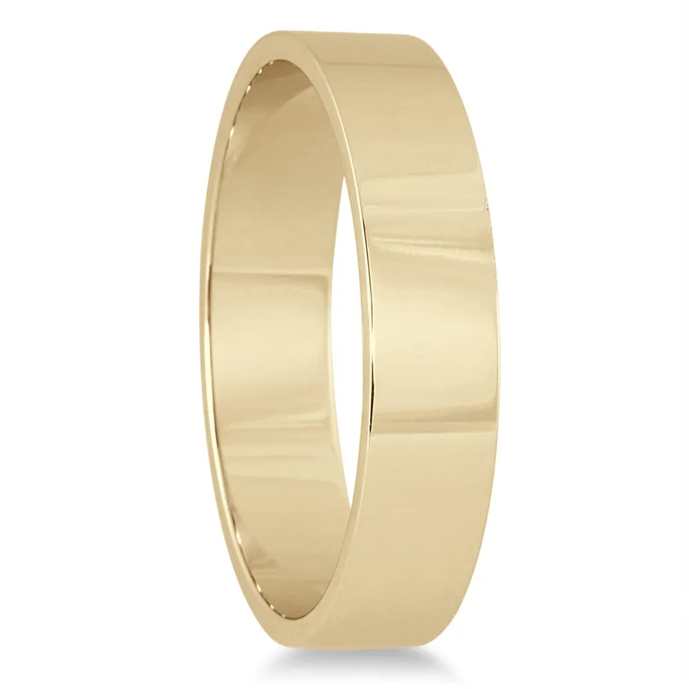 Marquee Jewels 14k Yellow Gold 4-millimeter Flat Wedding Band sold by Zulily product image thumbnail 2