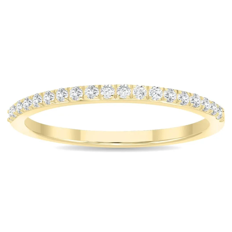 1/5 Carat TW Thin Diamond Wedding Band in 10K Yellow Gold sold by Zulily