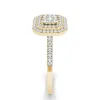 De Couer 10k Yellow Gold 1/3ct TDW Diamond Double Halo Engagement Ring sold by Zulily