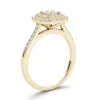 De Couer 10k Yellow Gold 1/3ct TDW Diamond Double Halo Engagement Ring sold by Zulily