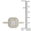 De Couer 10k Yellow Gold 1/3ct TDW Diamond Double Halo Engagement Ring sold by Zulily