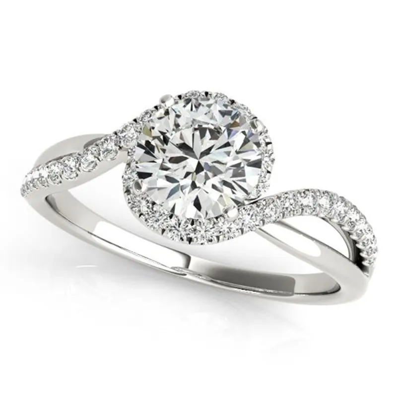 Moissanite by Auriya 2ctw Halo Diamond Engagement Ring 1/5ctw 14K Gold sold by Zulily