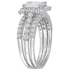 Miadora 2 1/10ct DEW Octagon-cut Moissanite Halo Bridal Ring Set in Sterling Silver sold by Zulily