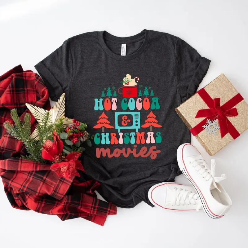 Retro Hot Cocoa Mug and Christmas Movies Short Sleeve Tee sold by Zulily
