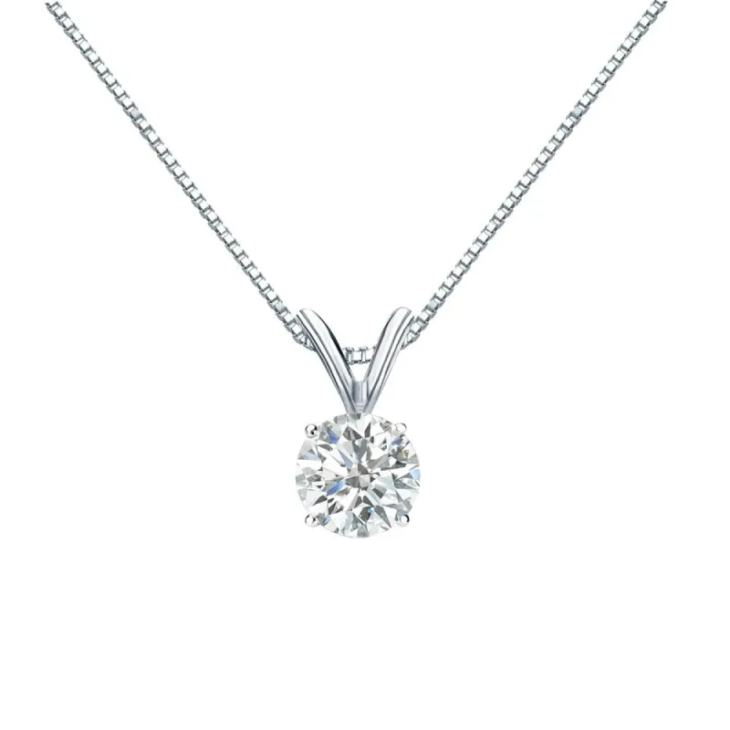 Auriya 14k Gold 1/2ctw Round Solitaire Diamond Necklace sold by Zulily