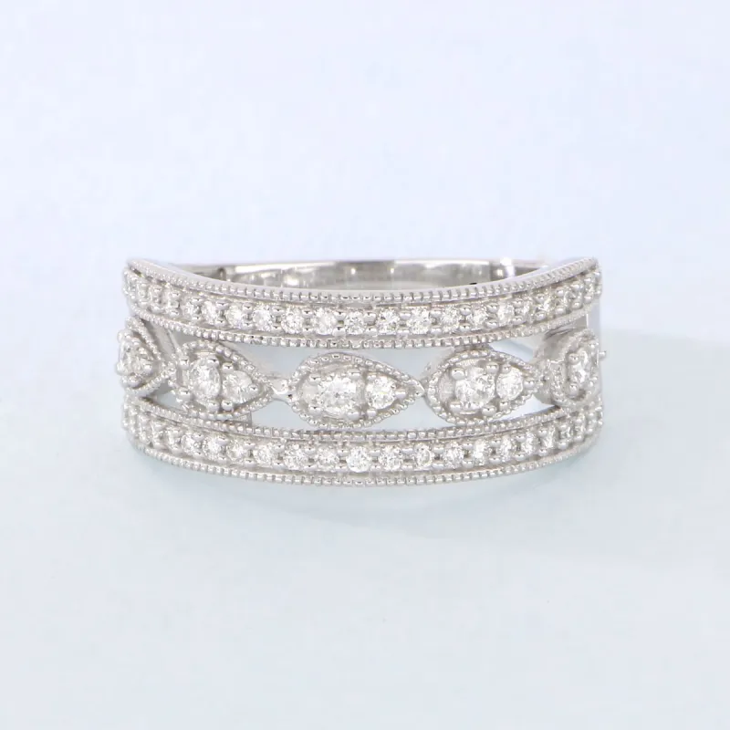 1/2ct TDW Diamond Vintage Style Ring in Sterling Silver made by Zulily