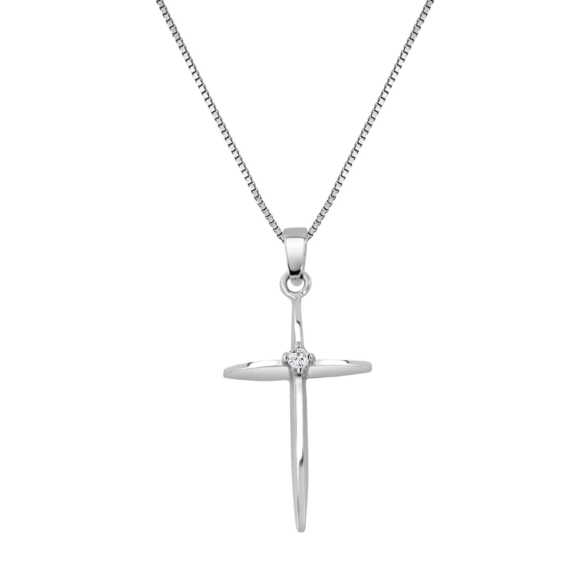 Auriya 10k Gold Diamond Accent Cross Necklace sold by Zulily