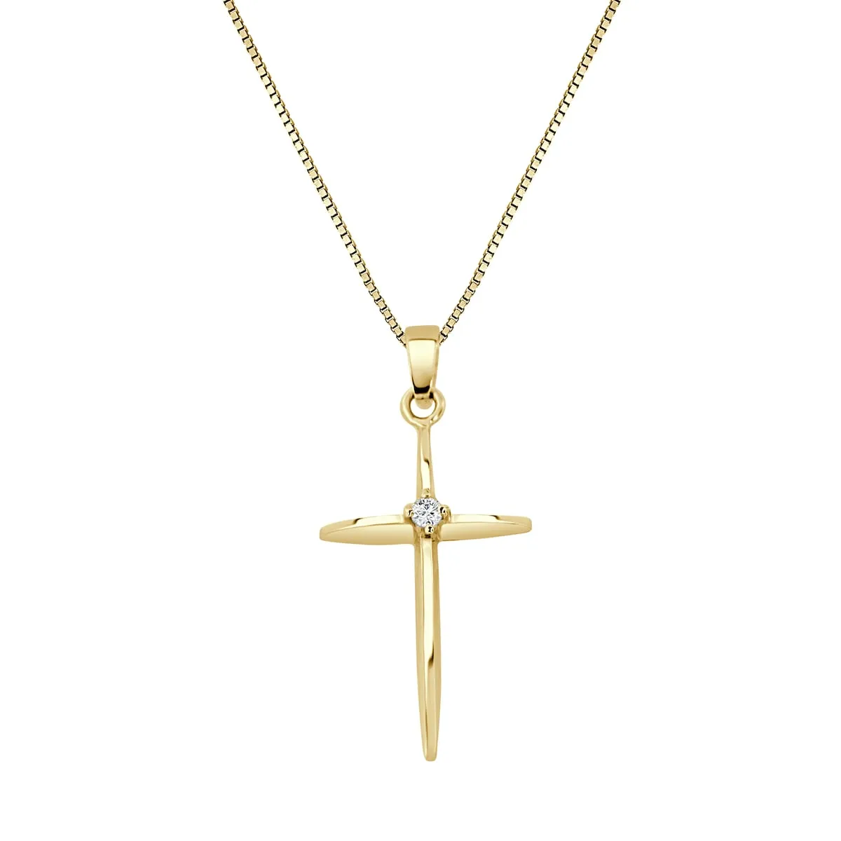 Auriya 10k Gold Diamond Accent Cross Necklace sold by Zulily product image thumbnail 2