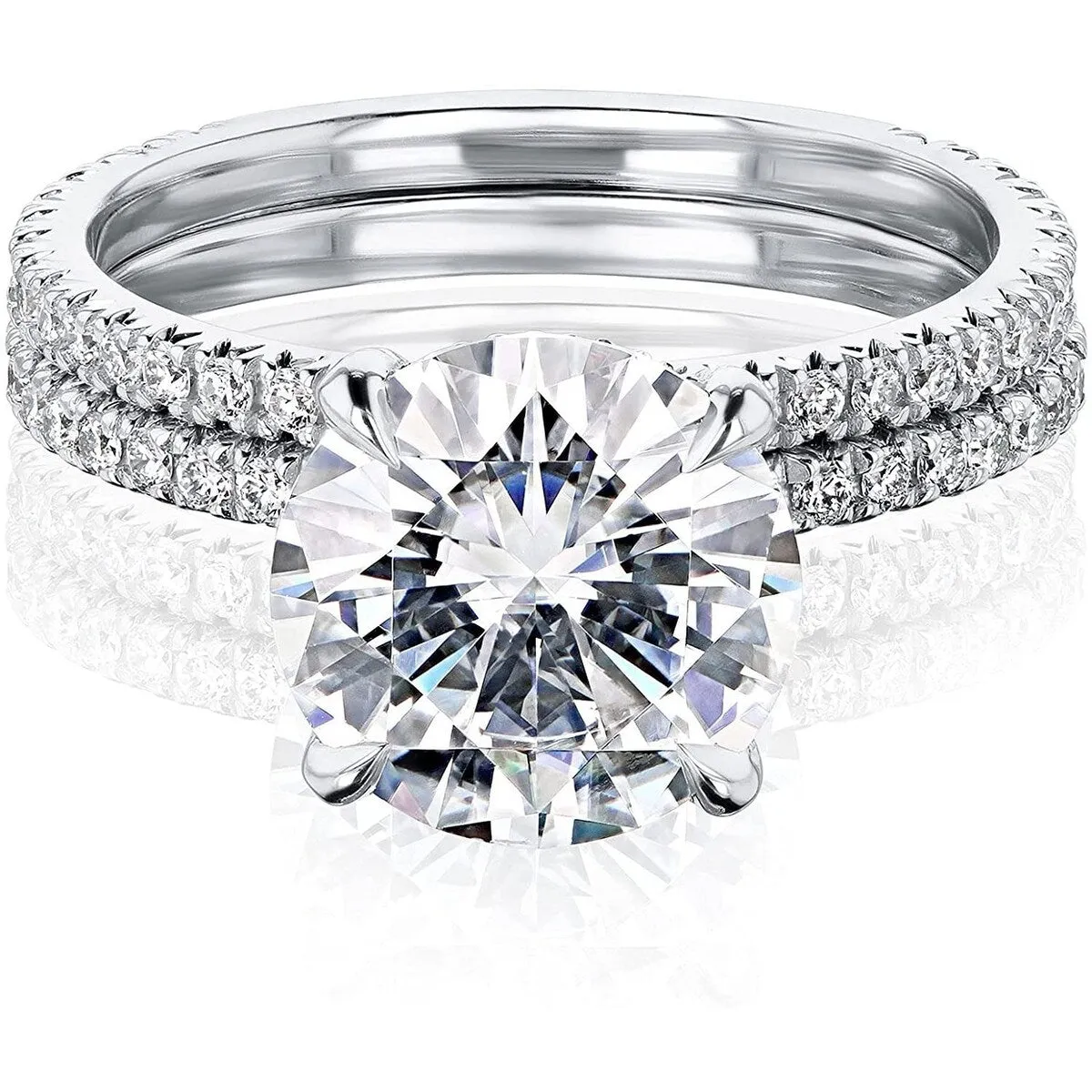 Annello by Kobelli 14k Gold Forever One Moissanite Wrap Basket Bridal Set (DEF/VS, DEF/VS) sold by Zulily