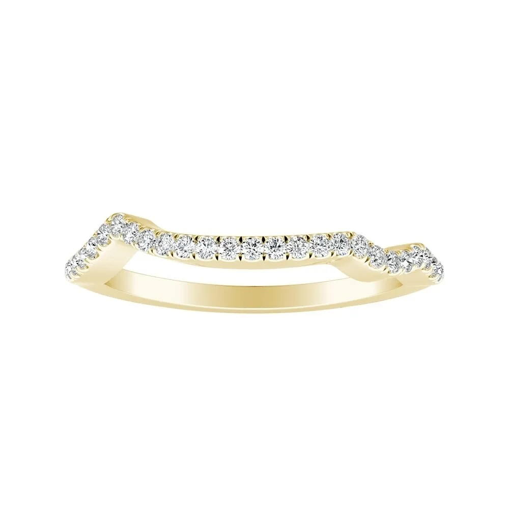 Auriya 1/6ctw Round Diamond Wedding Band 18K Gold sold by Zulily product image thumbnail 2