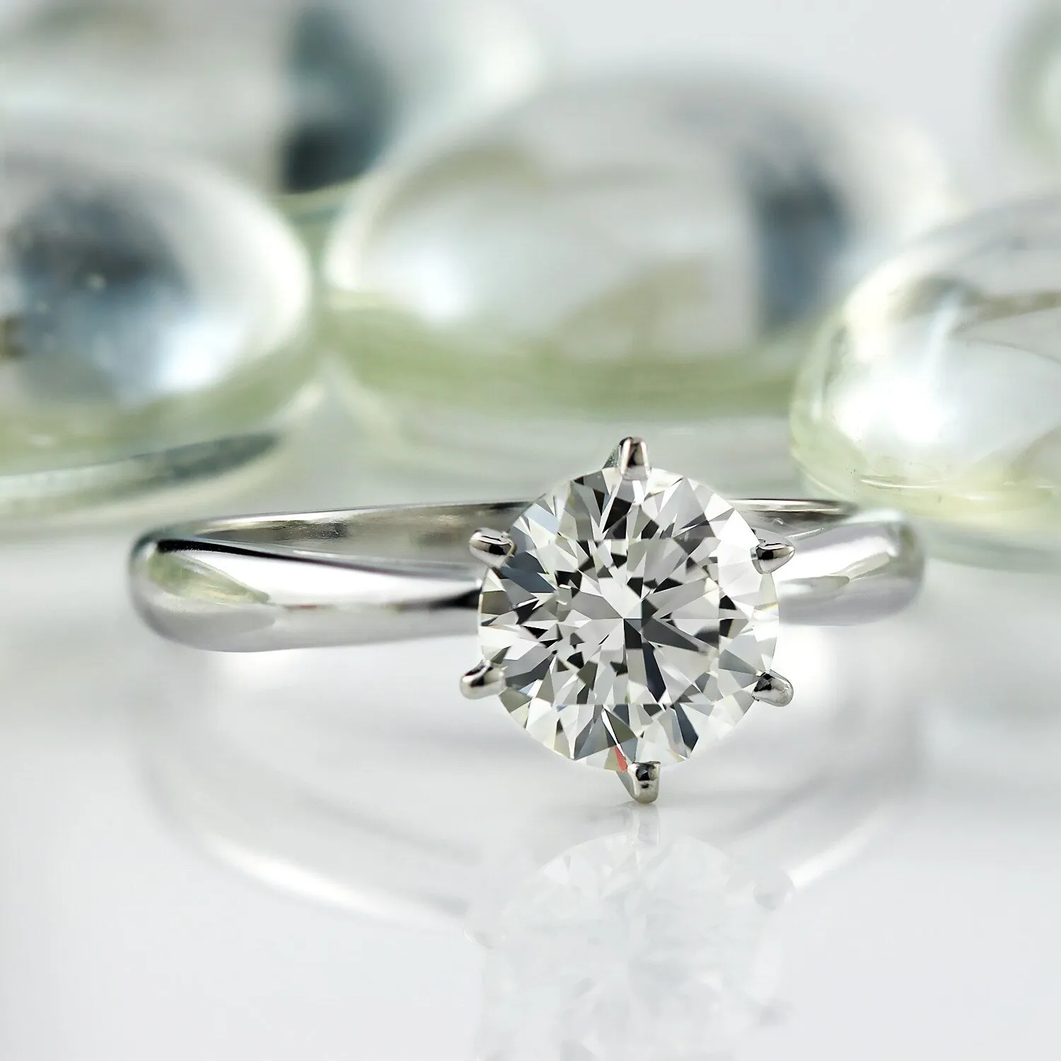 Auriya Platinum 1 1/2ctw Round Solitaire Diamond Engagement Ring 6-Prong Certified sold by Zulily