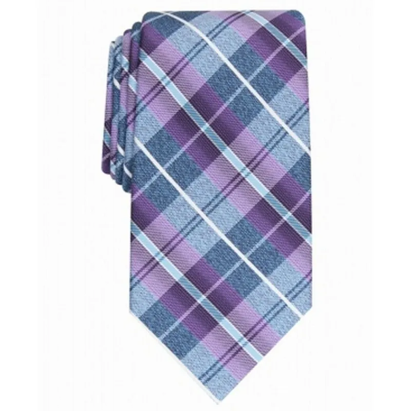 Perry Ellis Men's Dever Classic Plaid Tie Purple Size Regular - One Size sold by Zulily