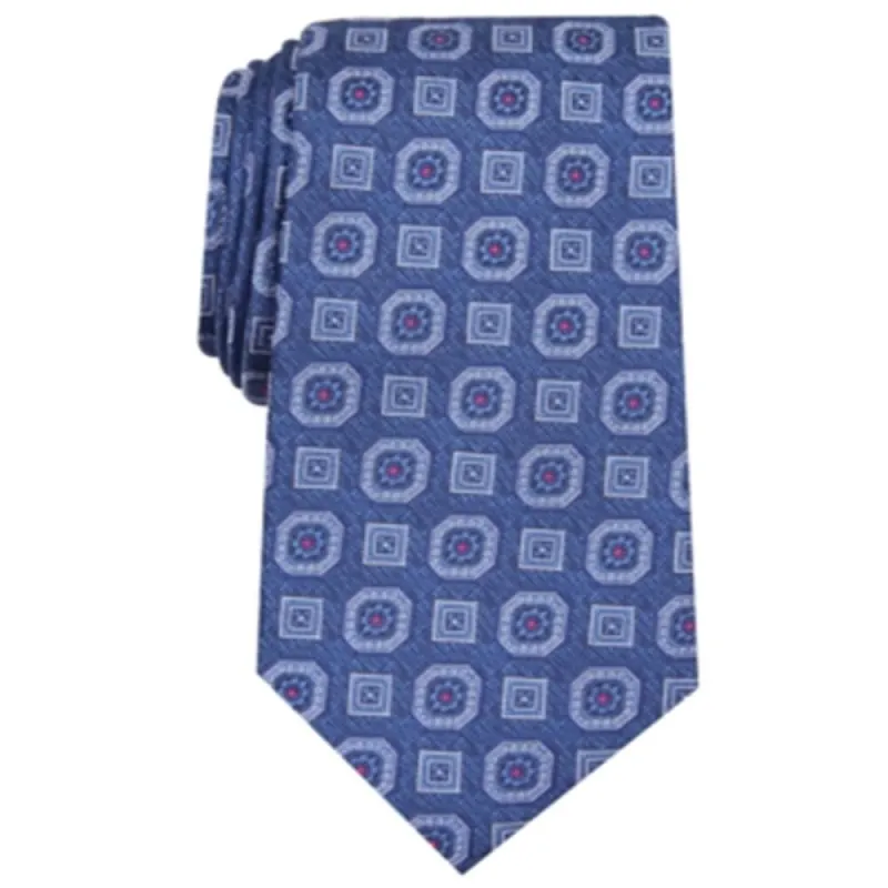 Tasso Elba Men's Medallion Silk Tie Blue Size Regular - One Size sold by Zulily